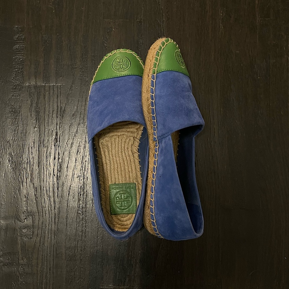 Blue and Green Espadrilles – Tory Burch Size 7.